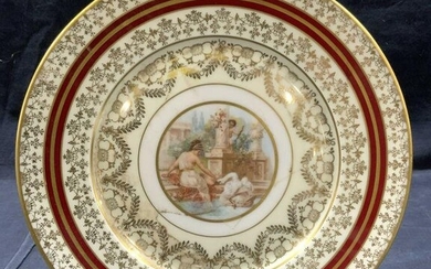 BOHEMIA Porcelain Plate W 22 K Gold Czech