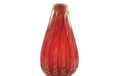 Barovier & Toso pyriform vase Murano Italy 20th century