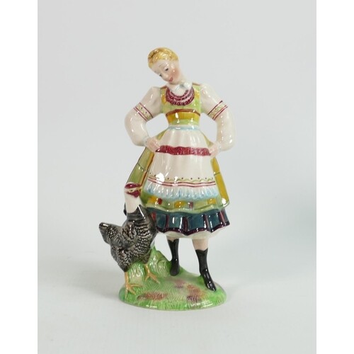 Beswick figure of a lady with chicken 1222