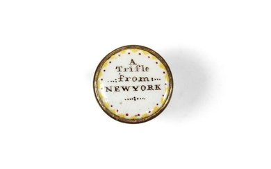 Bilston Enamel Patch Box - 'Trifle from New York'