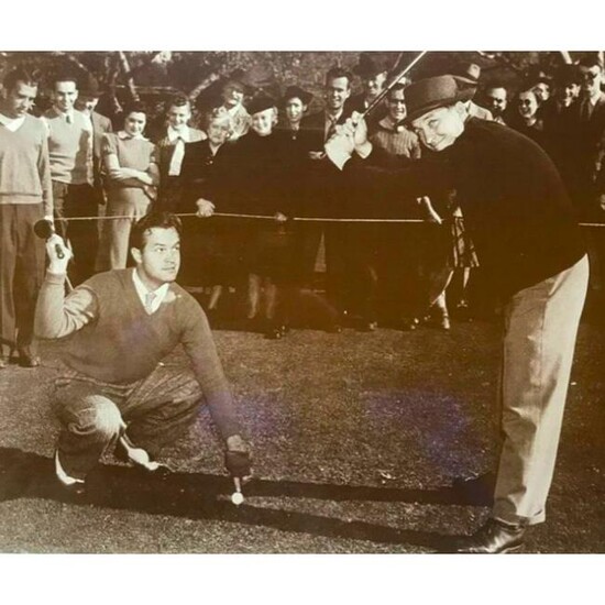 Bob Hope, Bing Crosby Playing Golf Photo Print