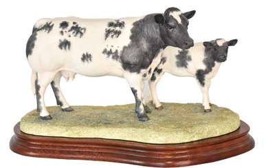 Border Fine Arts 'Belgian Blue Cow and Calf' (Style One),...