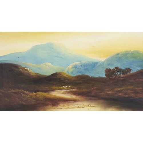 British School, late 19th c - Mountainous Landscapes, a set ...