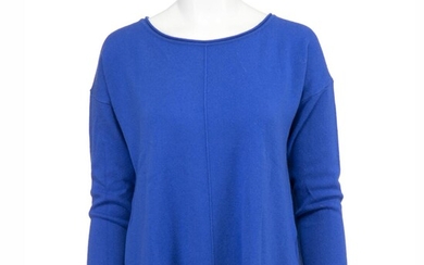 NOT SOLD. By Malene Birger: A blue blouse of wool and cashmere with long sleeves and a rounded neck line. Size XXS. – Bruun Rasmussen Auctioneers of Fine Art