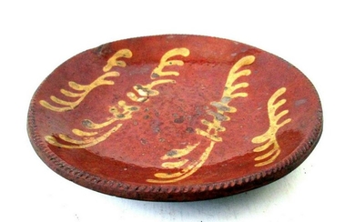 C 1840 Redware Plate