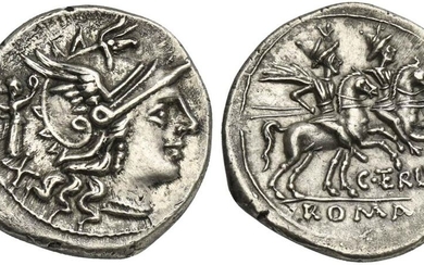 C. Terentius Lucanus, Denarius, Rome, 147 BC; AR (g 4,20;...