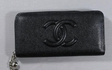 CHANEL Black Leather Ladies Wallet - Clean