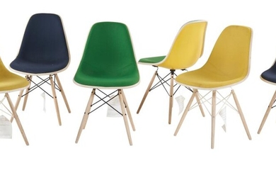 CHARLES & RAY EAMES SET OF SIX 'LIMITED EDITION DSW 'CHAIRS FOR HERMAN MILLER