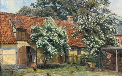 CHARLOTTE FRIMODT COUNTRY ESTATE PAINTING