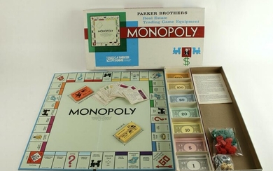 COMPLETE PARKER BROTHERS MONOPOLY 1961