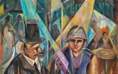 Café chantant, 1919 ca., Roberto Marcello (Iras) Baldessari (Innsbruck 1894 - Roma 1965)