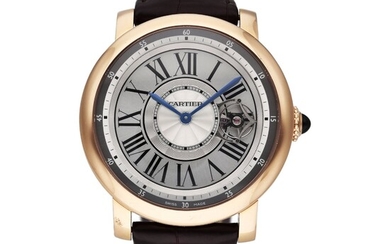 Cartier Reference 3308 Rotonde De Cartier Astrotourbillon | A pink gold tourbillon wristwatch, Circa 2015