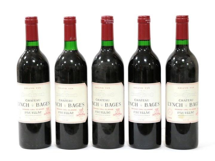 Château Lynch Bages Pauillac Grand Cru Classe 1986 (5 bottles)...