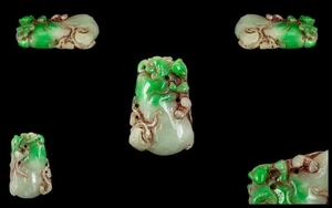 Chinese 19th Century Superb Jade Carving / Amulet, The Carvi...