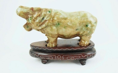 Chinese Carved Jade Hippopotamus