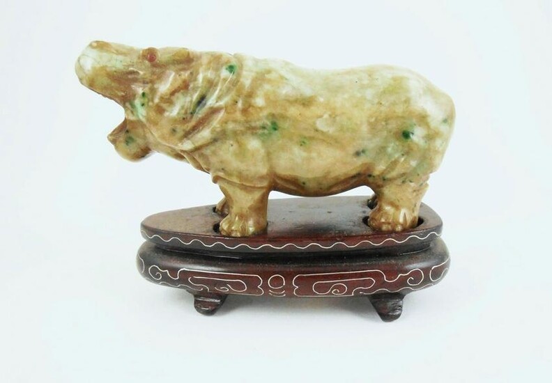 Chinese Carved Jade Hippopotamus