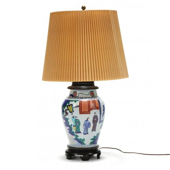 Chinese Export Style Porcelain Table Lamp