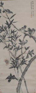 Chinese Painting of Birds in Trees