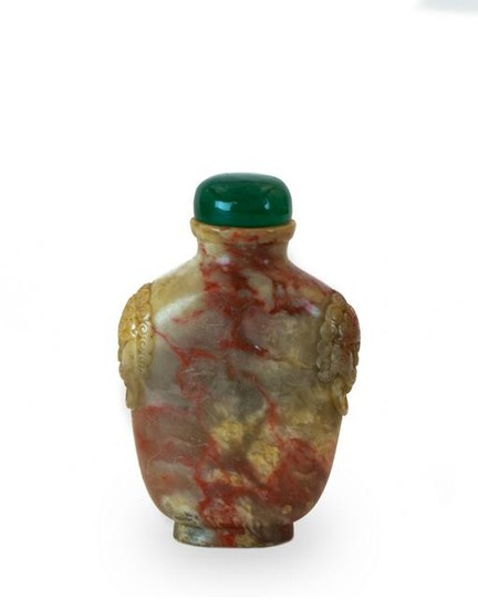 Chinese Soapstone Snuff Bottle with Seal, 18th Century
