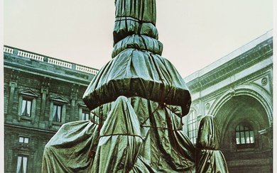 Christo a fait son travail. Monument enveloppé à Leonardo (projet pour la Piazza della Scala...