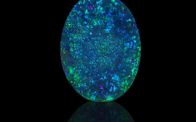 Classic Black Opal with Blue-Green Fire