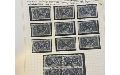 Collection of mint and used 1934 Re-engraved Seahorses on le...