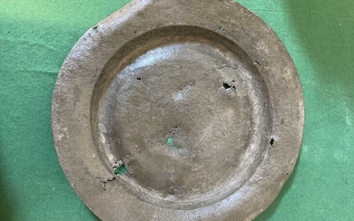 Communion Plate. Pewter plate dated 1704