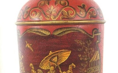 Contemporary Hand Painted Asian Toleware