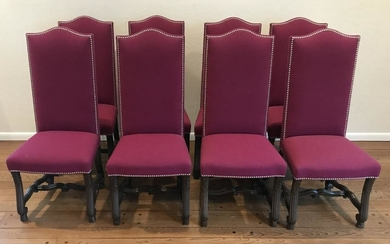 Custom Upholstered Italian Baroque Dining Chairs