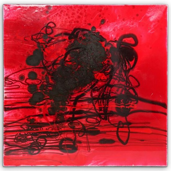 D. Wicki Signed Abstract Mixed Media