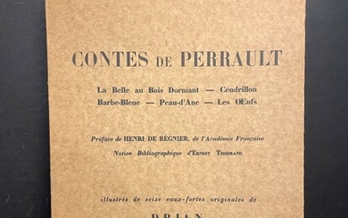 DRIAN.- PERRAULT. Contes illustrés de seize eaux-fortes originales de Drian. Préface de Henri de Régnier....