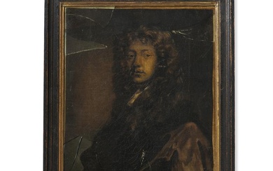 DUTCH SCHOOL (18TH CENTURY) A TROMPE L'OEIL AFTER AN ENGRAVED PORTRAIT OF SIR PETER LELY