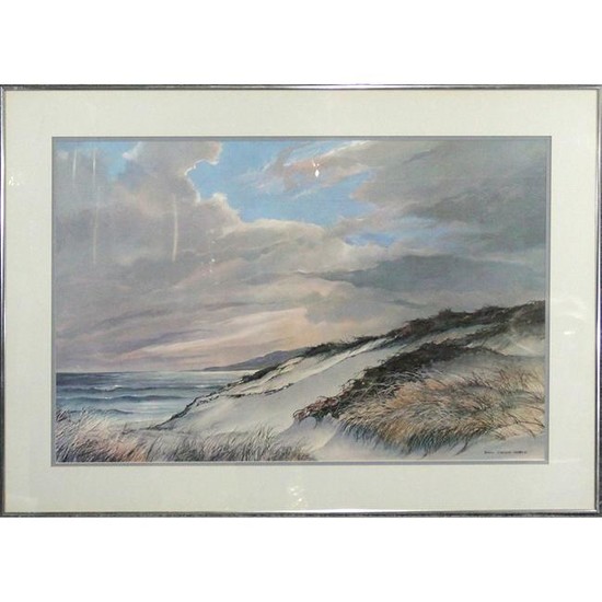 Dana Gibson Noble. Watercolor, Jersey Shore Landscape