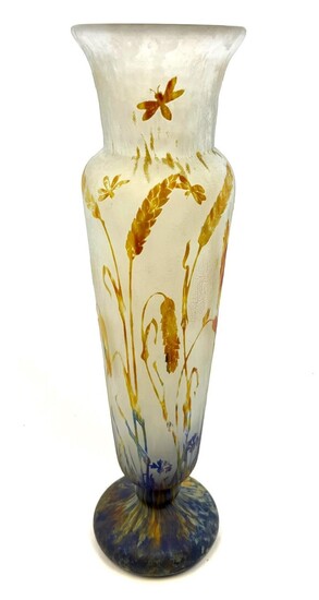 Daum Nancy French cameo glass vase