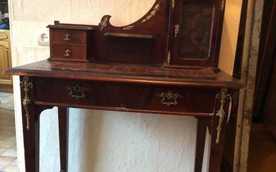 Desk Mahagony, bronze. 120x88x52 cm