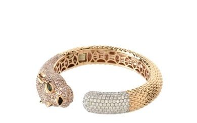 Diamond and 18K Cuff Bracelet