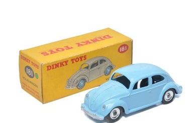 Dinky no. 181 Volkswagen. light blue, spun hubs. Displays ve...