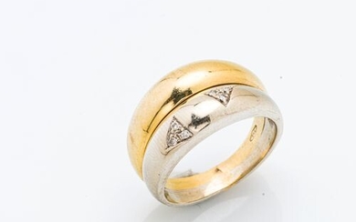 Double rush ring, the first in 18K yellow gold (750...
