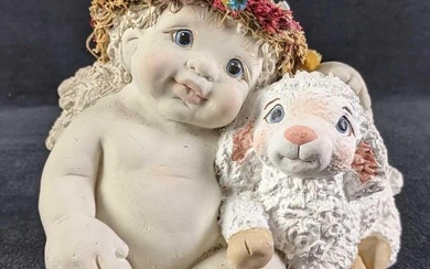 Dreamsicles Baby Angel with Lamb Figurine "Twosome"