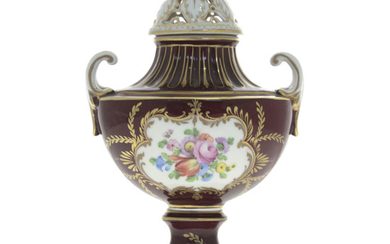 Dresden Porcelain Urn and Cover.