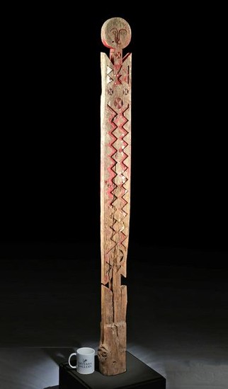 Early 20th C. African Giryama Wood Kikango Sculpture