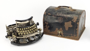 Early 20th century Imperial model B portable typewriter with...