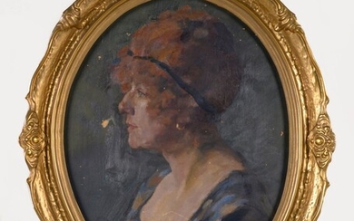 Ecole française vers 1920 Portrait de femme... - Lot 48 - Paris Enchères - Collin du Bocage