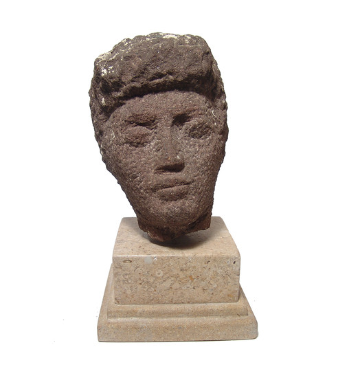 Egyptian porphyry head of a youth, Roman Egypt