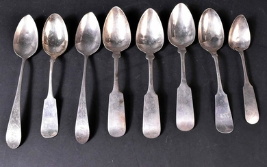 Eight American Silver Spoons