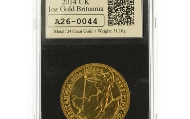 Elizabeth II 2014 Britannia one ounce fine gold one hundred ...