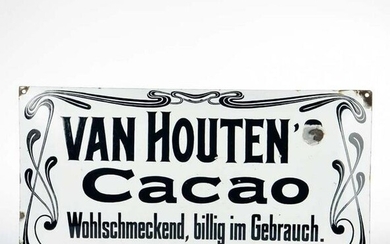 Emailleschild "Van Houten Cacao"