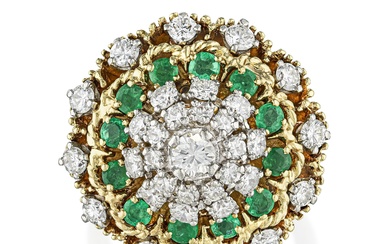 Emerald and Diamond Thai Princess Ring by Hammerman Bro.