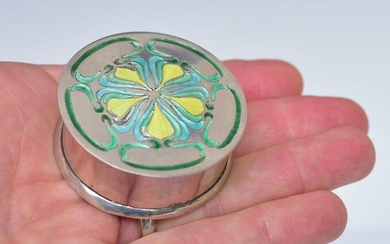 Enameled Arts & Crafts Sterling Silver Box