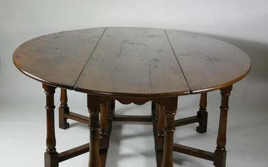 English Oak Oval Gateleg Dining Table